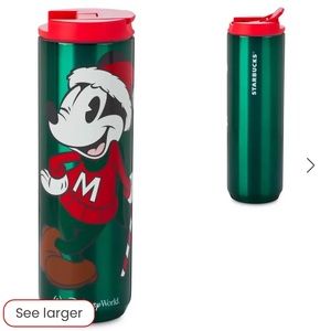 Mickey Mouse NWT Starbucks Holiday Metal Tumbler Coffee Disney World